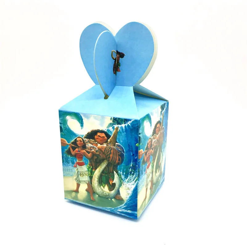 6 шт./лот с изображением на тему Моаны для дня рождения вечерние украшения коробки
