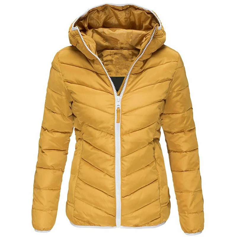 Female Thicken Coat Cotton Padded Parka Jacket Hooded Outwear Plus Size 2021 New Women Winter Jacket Slim Fashion Warm Parkas