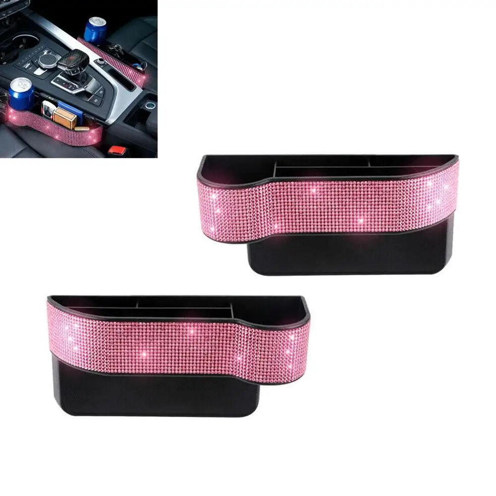 

Car Multi-function Diamond-studded Car Storage Supplies Shiny Diamond Decoration Storage Box Car Multi-pocket Storage Rack