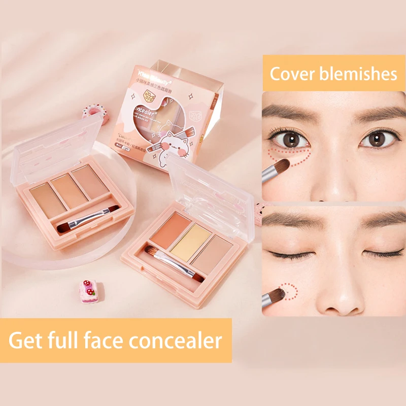 

Corrector Concealer Power Palette Contouring Highlighter Bronzer Oil Control Full Coverage Lasting Make-up Powder Maquillaje