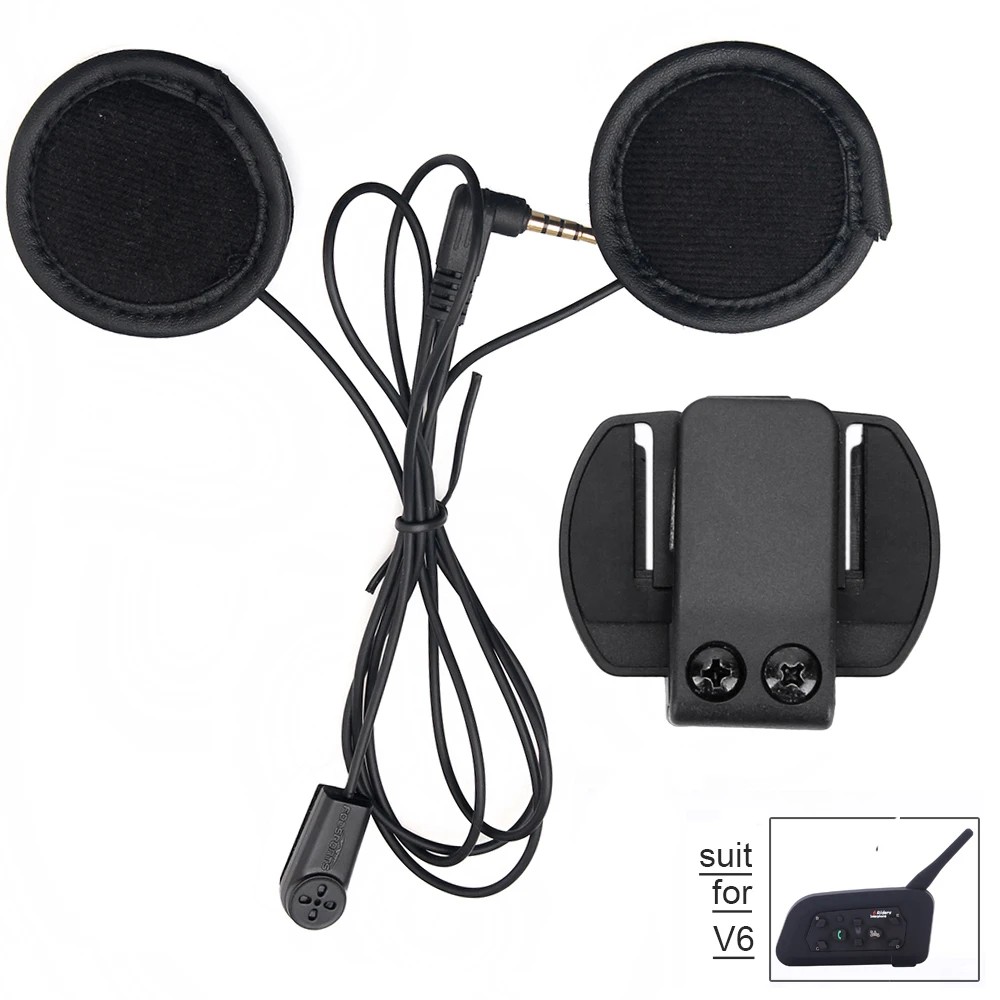 Fodsports Bluetooth Интерком Мотоцикл шлем гарнитура Аксессуары Наушники Микрофон клип