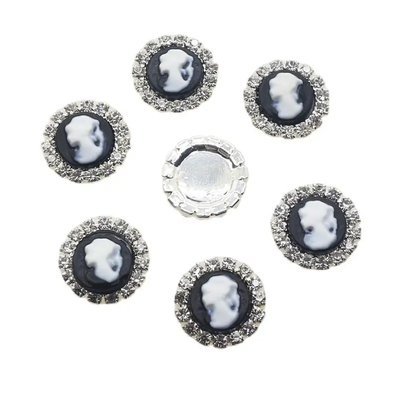 10 шт. 16 мм круглый для красивого лица Стразы плоские швейная DIY Кнопка ручного