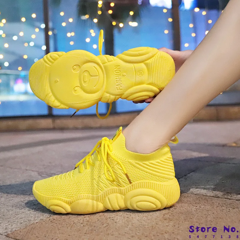 

New Shoes Woman 2019 Platform Sneakers Running Shoes Zapatos De Mujer Luxury Shoes Women Designers Sock Shoes Multi Color Shoes
