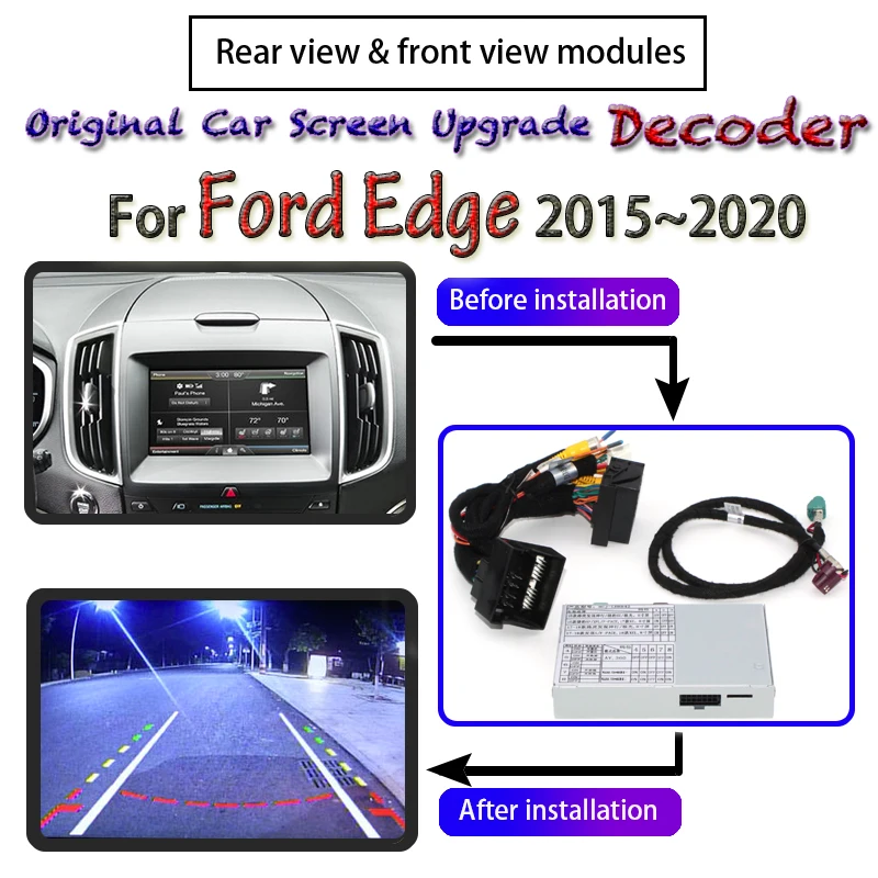Модуль декодера камеры заднего вида для Ford Edge 2015 ~ 2020 интерфейсная система