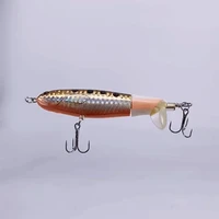 1pcs quality whobber popper fishing lure 9cm13g floating topwater popper hard bait wobblers rotation soft tail fishing gear