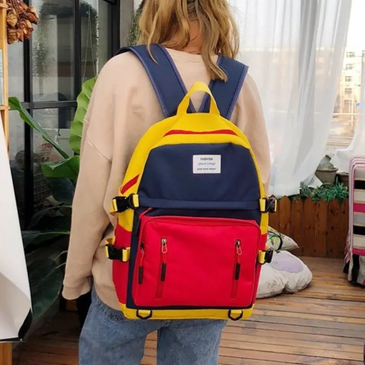 Модный и стильный с несколькими карманами школьный ранец на молнии кампус