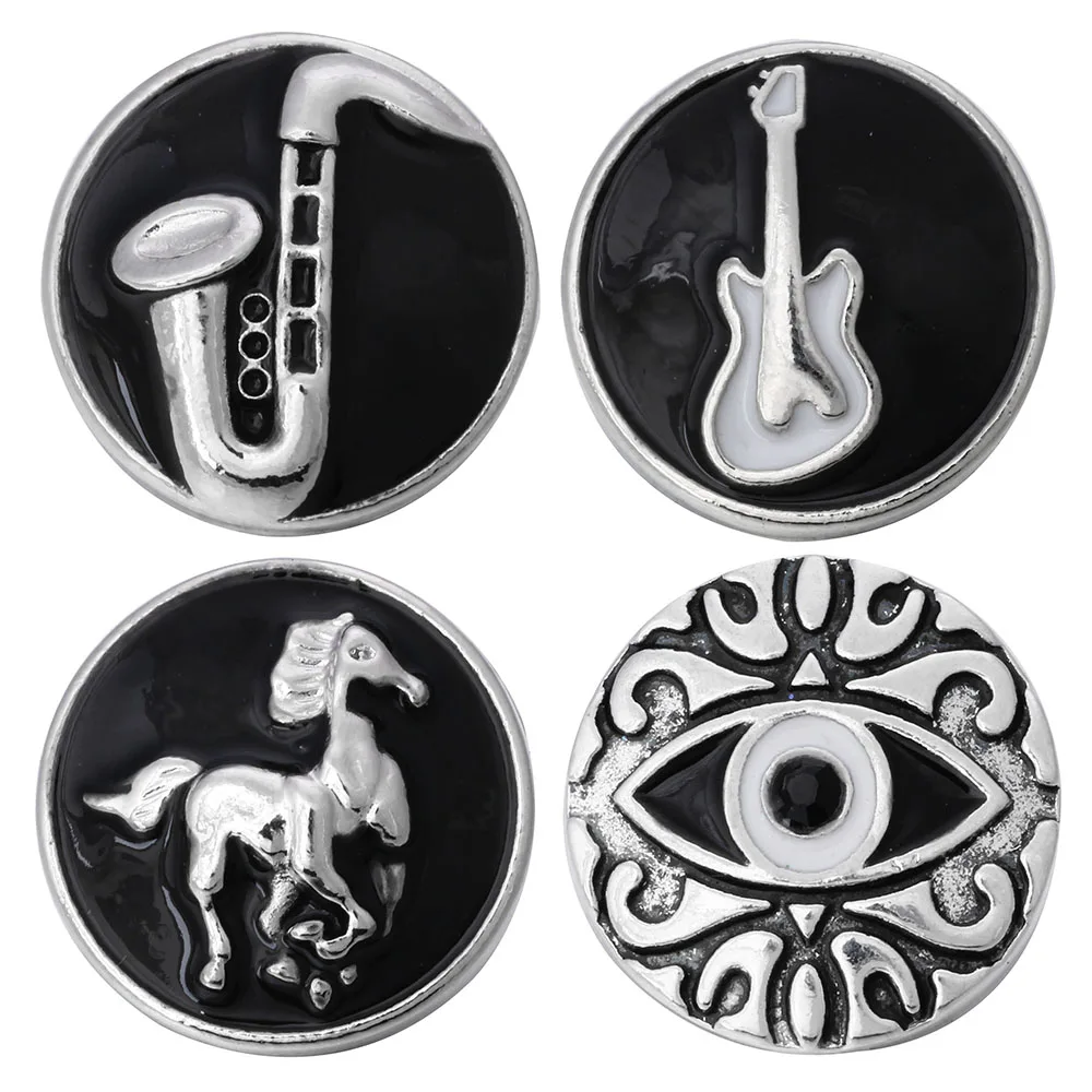 6 шт./лот новые черные пуговицы с капающим маслом аксессуары подходят для 18 мм