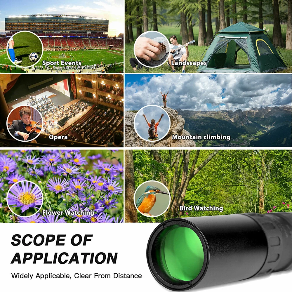 

10-300X 30mm Super Telephoto Lens Monocular Auto Focus Mobile Phone Camera Lens with Tripod and Clip Mobile Phone Accessories