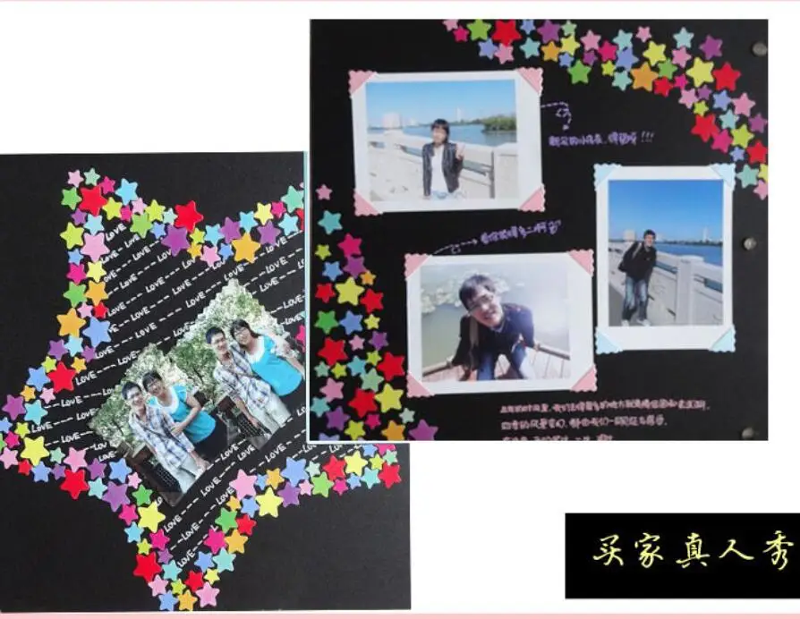 

free shipping 20packs Small fresh FUNNY color love five-pointed star paper decoration stickers day stickers