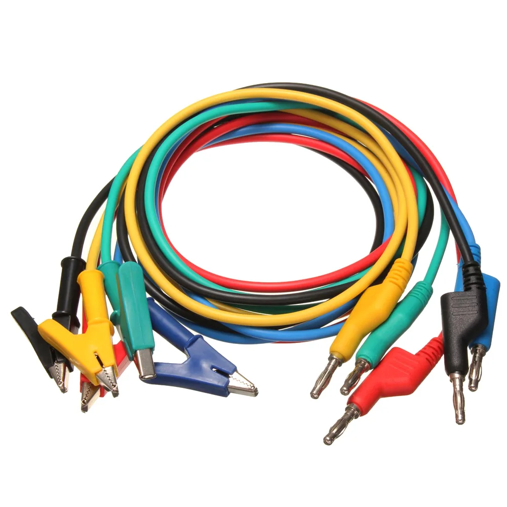 5 шт. тестовая линия силиконовая вилка типа банан зажим для щупа &quotкрокодил&quot