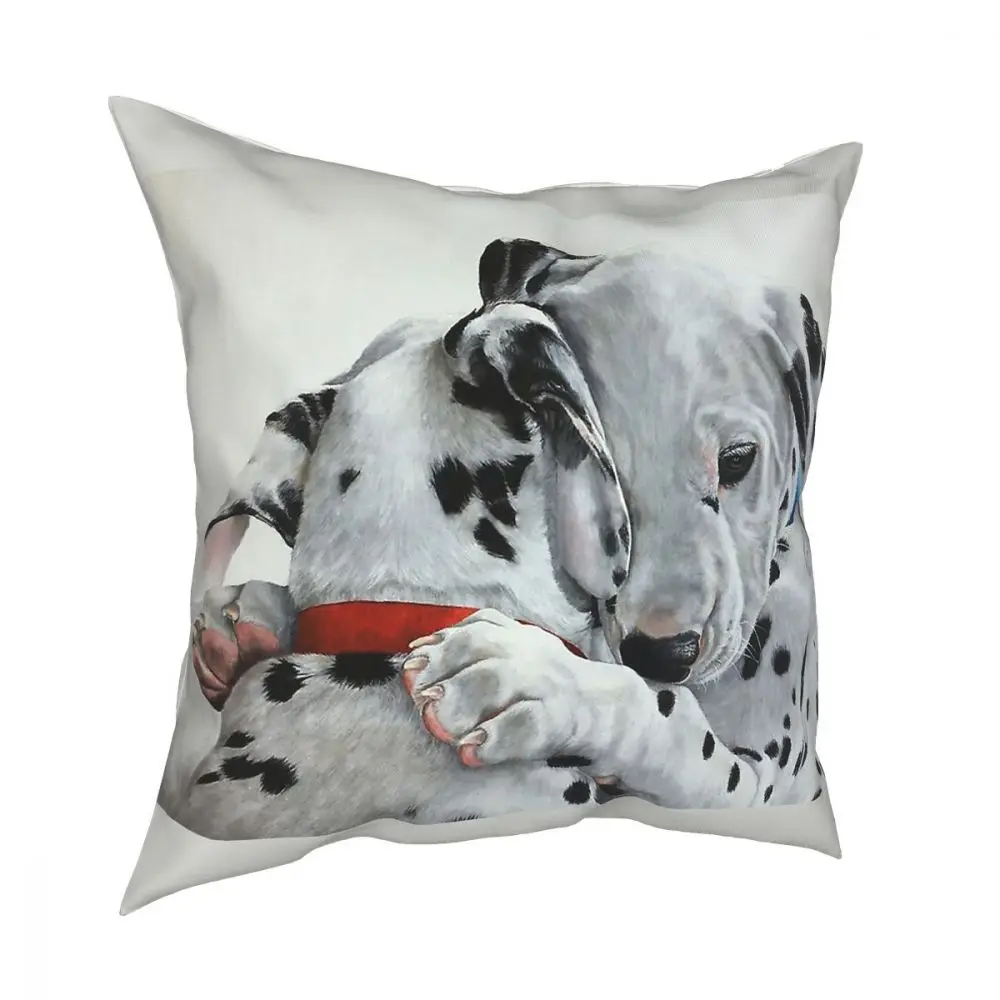 

Dalmatian Pups Forever Friends Throw Pillow Cover Polyester Cushions for Sofa Dog Lover 45*45cm Pillowcase