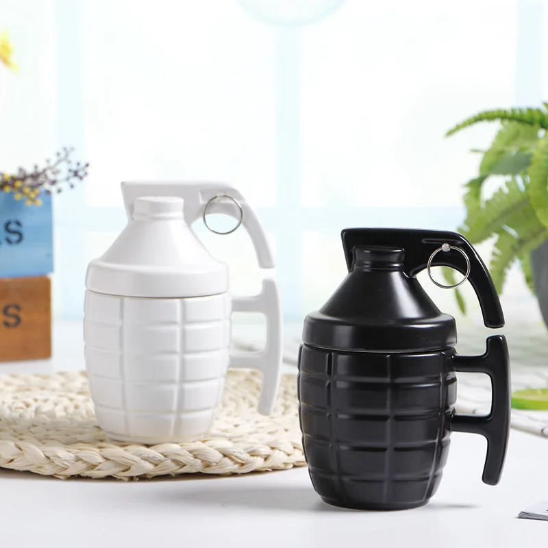 Personalized Creative Bomb cup Large Capacity Mug Coffee 3D Three-dimensional Ceramic With cover water | Дом и сад