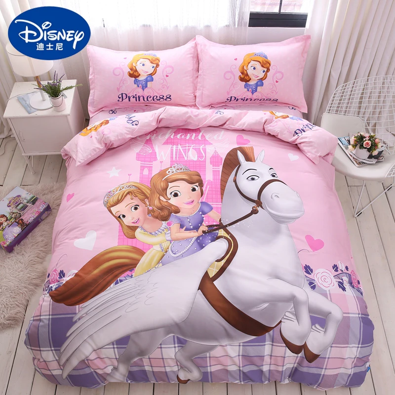 Disney Princess Sophia Duvet Bed Cover Pillowcase Bed Single Double Queen Bedding Set Children Bedroom Decoration Home Textile