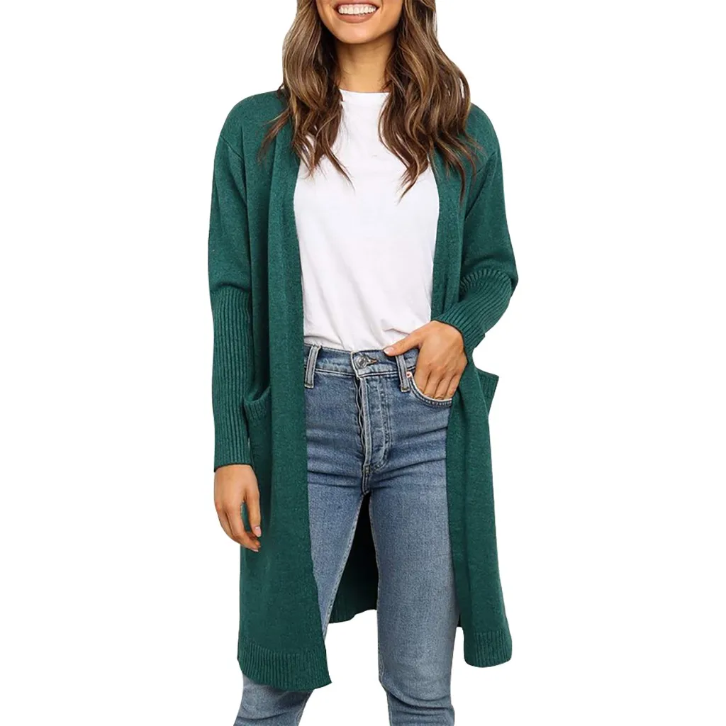 SAGACE популярный женский осенний длинный кардиган свитер пальто для женщин 2020
