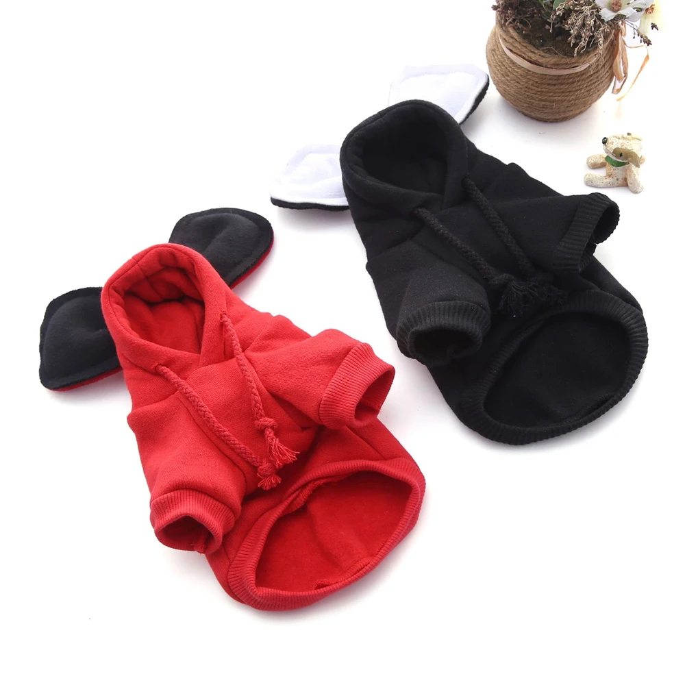 Плащ с ушками медведя одежда для собак пальто собаки щенка Рождественский