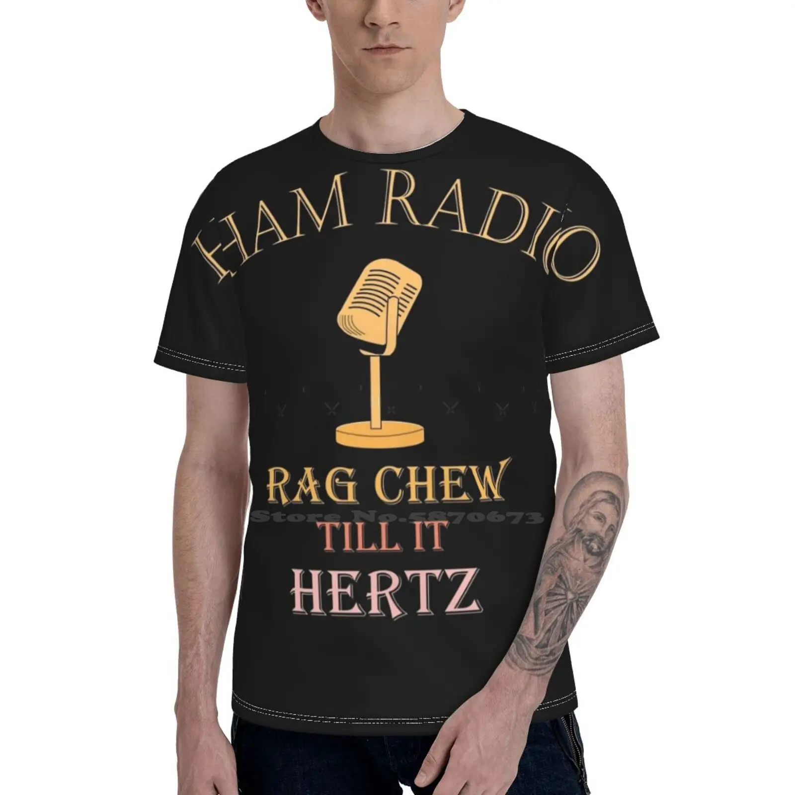 

Любительская радиовещь Жевательная до It Гц Мужская/женская футболка уличная трендовая индивидуальная Любительская радиолюбительская рад...