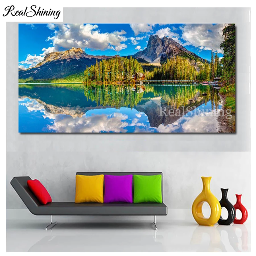 Алмазная живопись сделай сам с голубым небом 5d большого размера вышивка