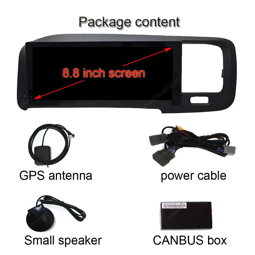 

Ouchuangbo 8.8 inch car stereo gps audio player radio for Volvo S60 V60 2011-2017 support 8 cores 64GB android 9.0 OS free map