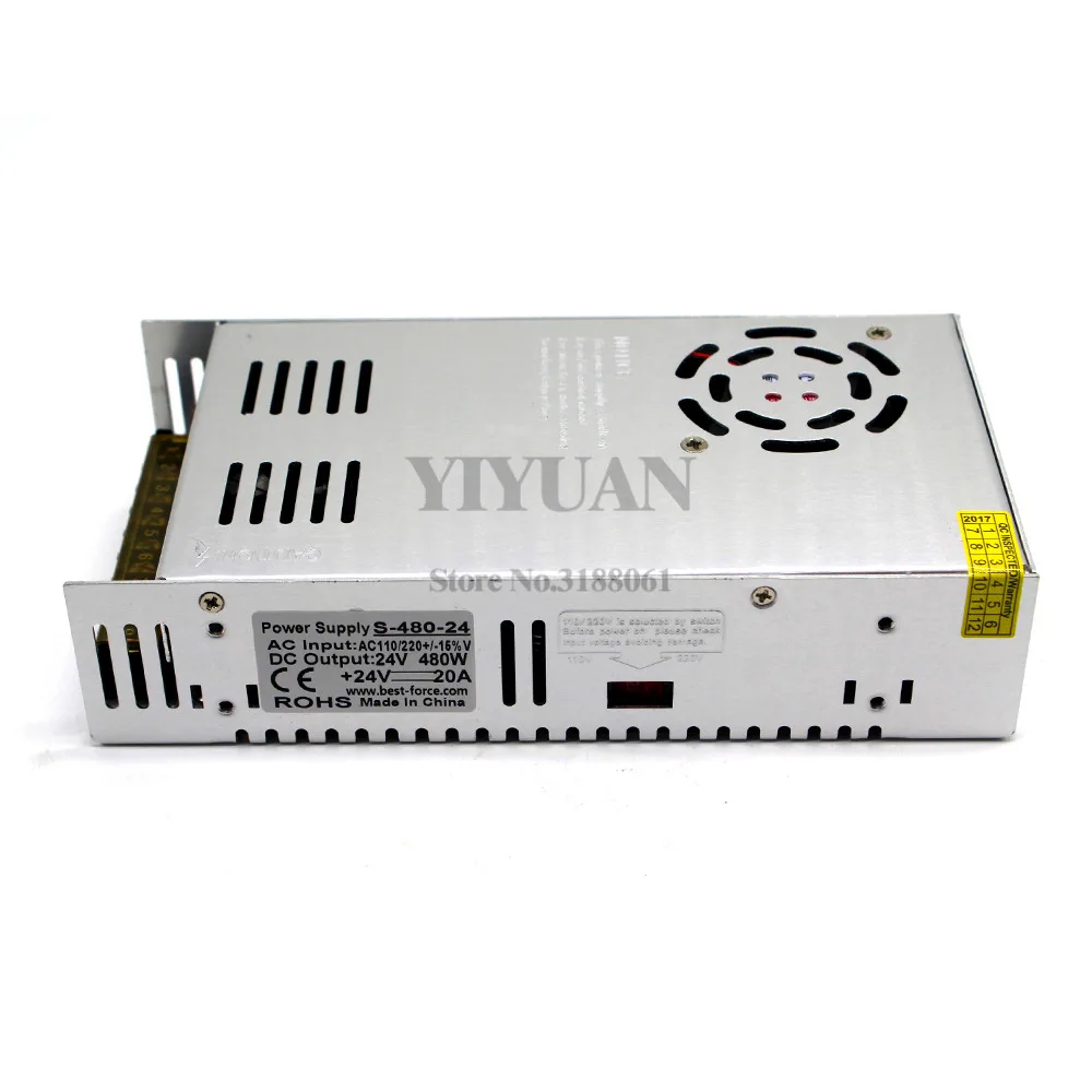 24V 20A 480w Led Power Supply Driver Transformer AC110V 220V To DC24V Adapter for Strip Lamp Light CNC CCTV Stepper | Обустройство