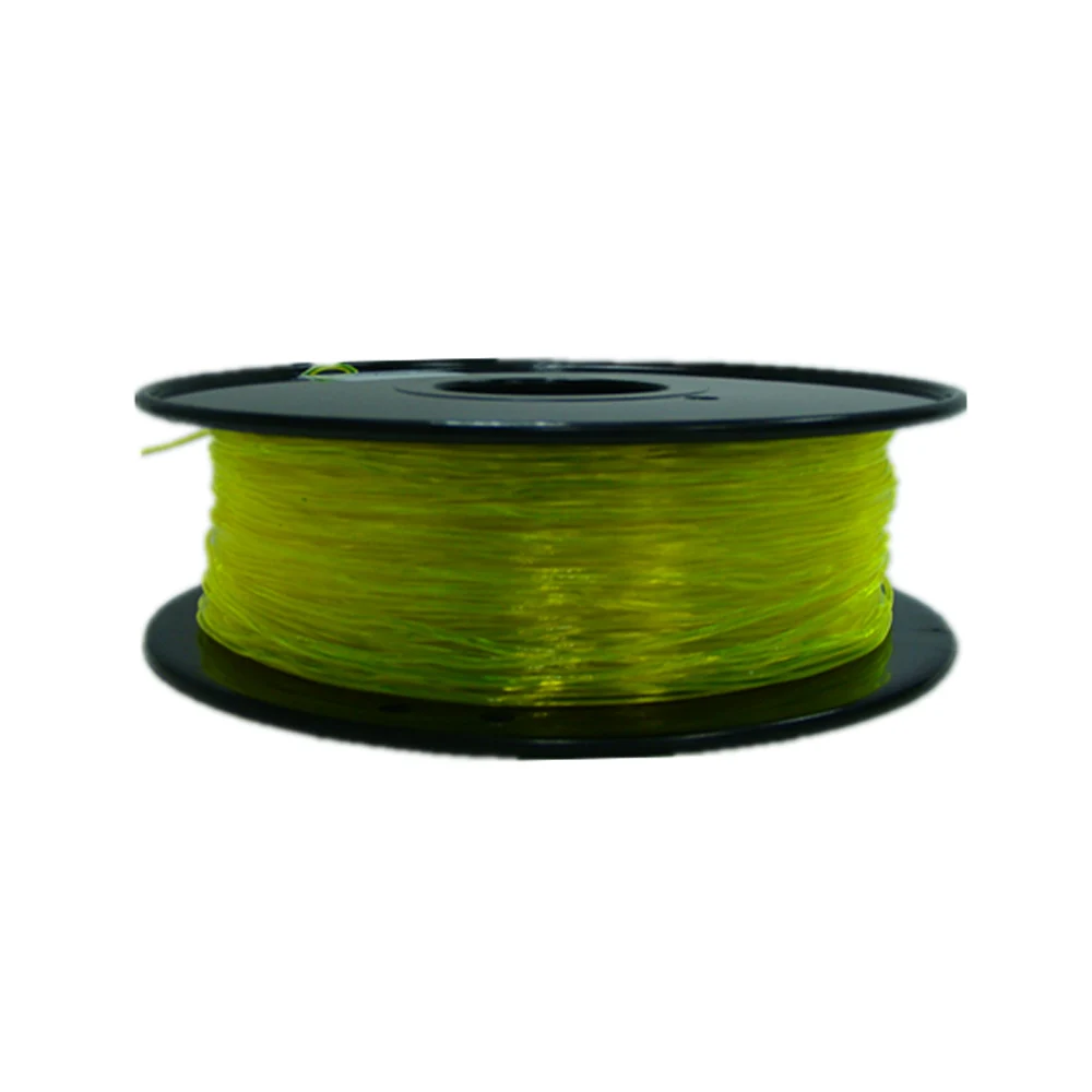 trans-yellow green 1,75 мм 1 кг/0,1 кг ТПУ 3d печать нити гибкий резиновый пластиковый провод мягкий материал для 3d принтера - Цвет: trans-yellow green