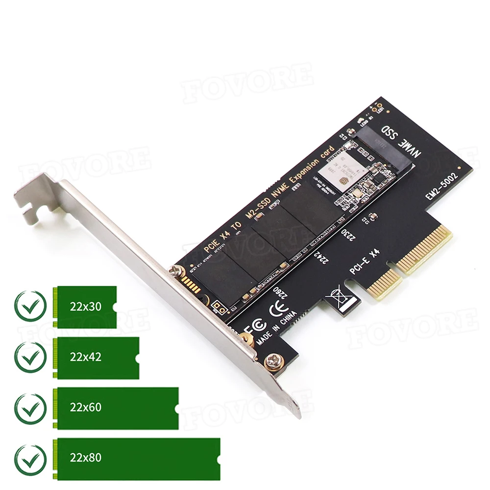 адаптер nvme m 2 m2 m key 2230 2242 2260 2280 ssd pci e 30 карта прео