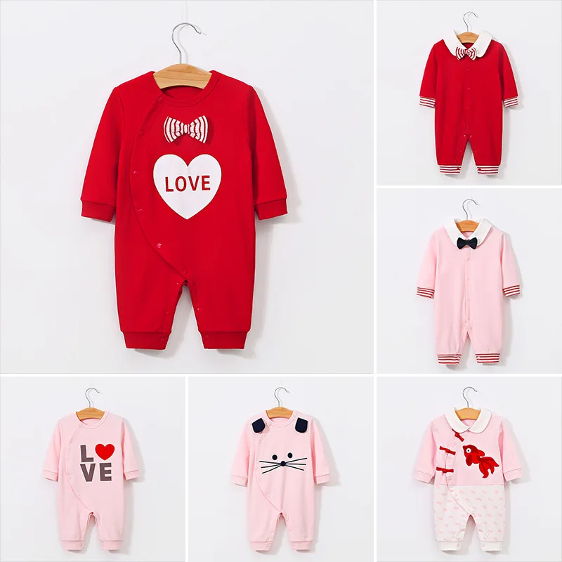Детские комбинезоны Одежда для новорожденных девочек с милым мультяшным принтом