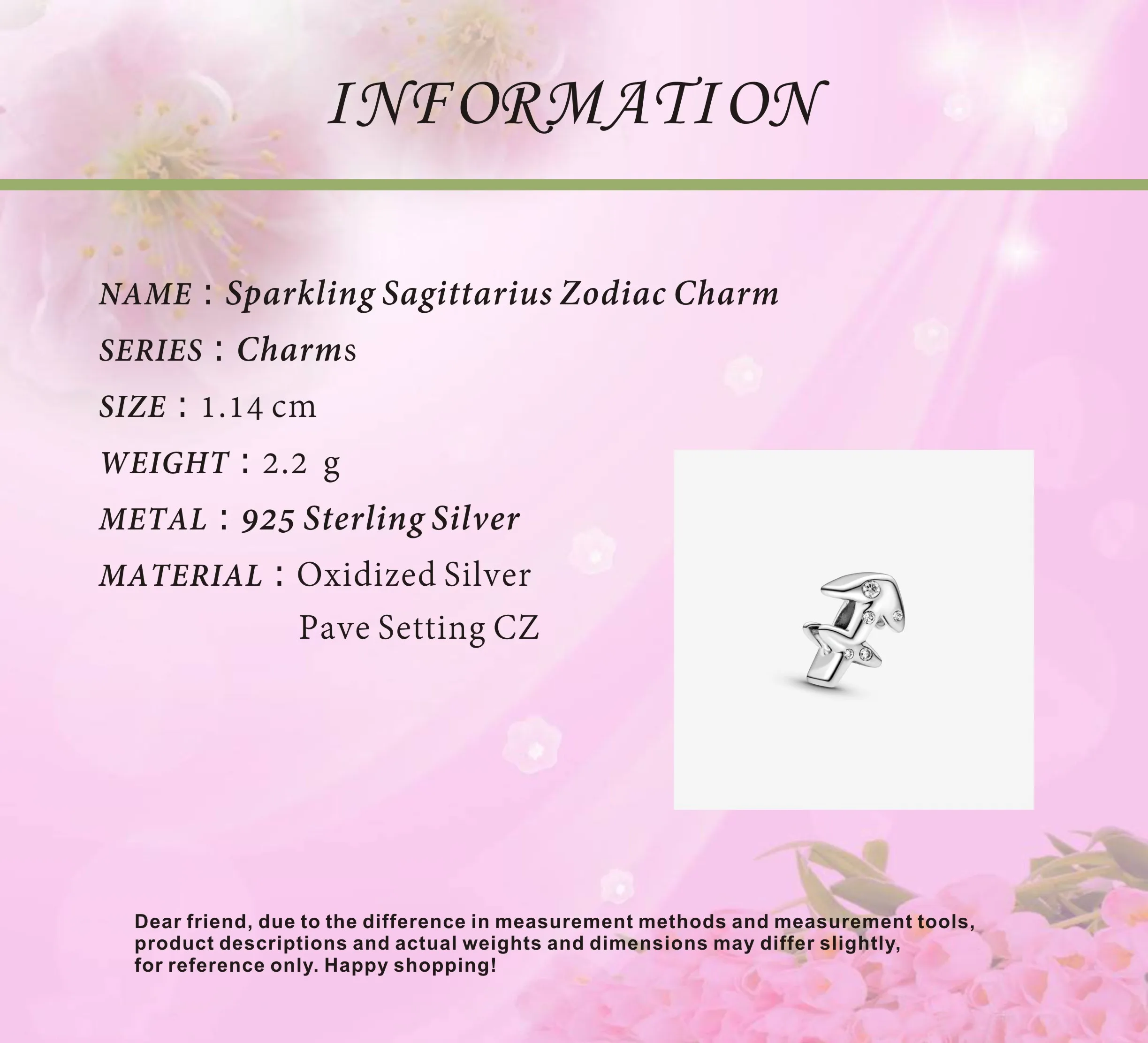 Новые модные серебряные бусины 925 пробы сверкающие Зодиак СТРЕЛЕЦ очарование