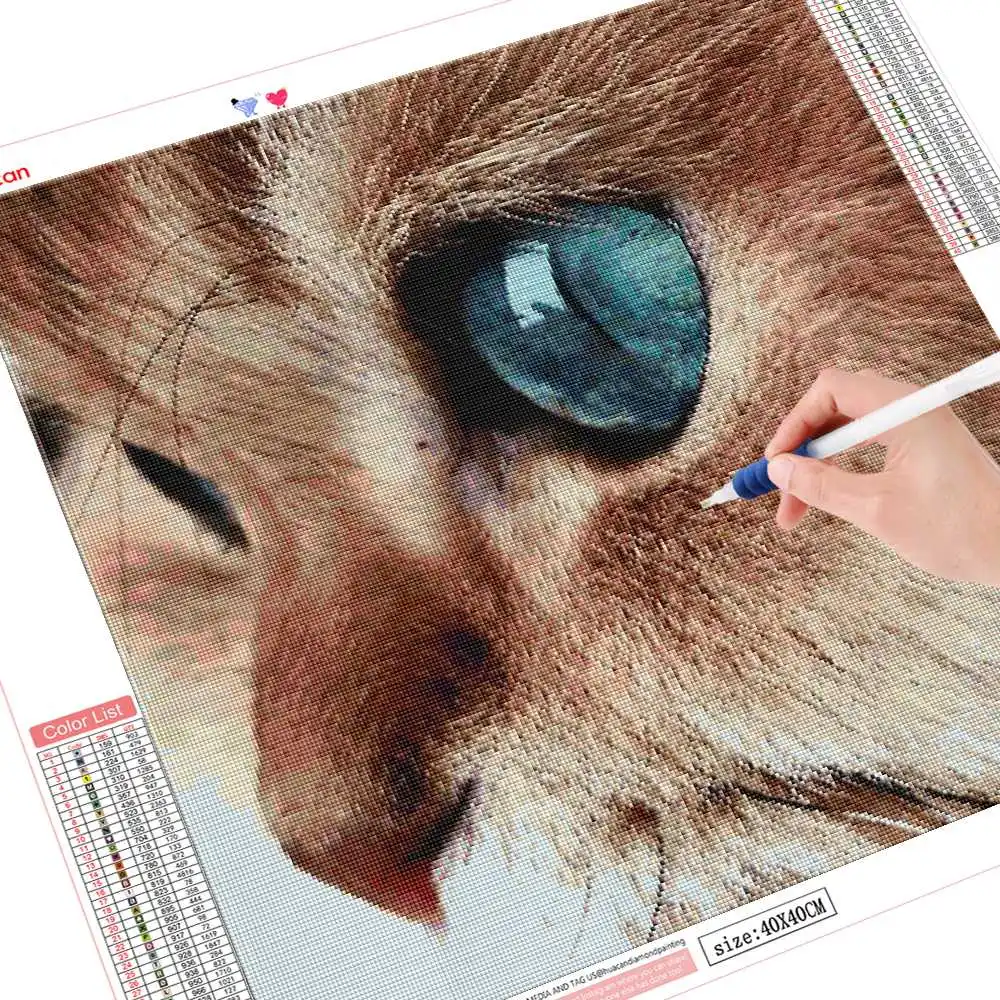 HUACAN 5d алмазная картина полный квадрат Новое поступление вышивка с котом