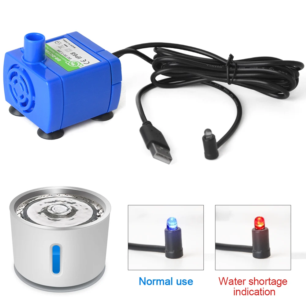 Кошка Собака Мини питьевой фонтан водный насос DC 5V Ультра тихий воды диспенсер