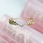 Женские кольца в форме сердца KAR348, элегантные кольца с листьями, соломенными перьями и фианитами желтого и золотого цвета, карьерный подарок, бижутерия