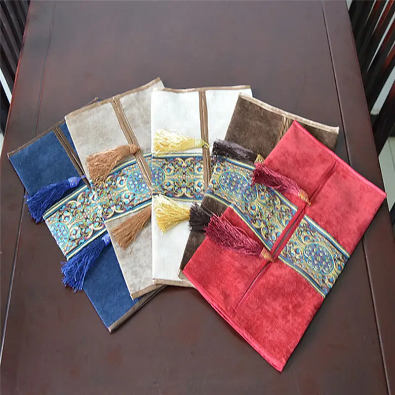 Вышитая бумажная коробка для салфеток Классический держатель декоративные