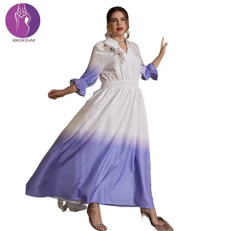 

Женское платье с вышивкой в этническом стиле, с длинным рукавом