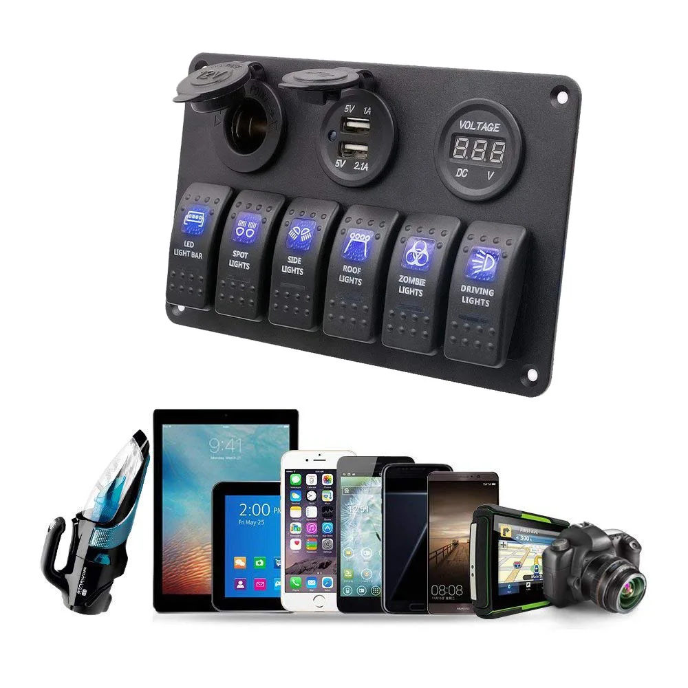 For Car SUV Marine RV Truck Camper Boat LED light 12V~24V Waterproof ON-OFF Toggle Switch Panel | Автомобили и мотоциклы
