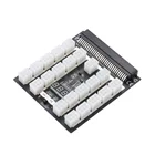 PCI-E 12В 50Pin до ATX 17 x 6Pin блок питания, серверный адаптер, коммутационная плата для DELL 750 Вт 1100 Вт 1600 Вт 2000 Вт 2400 Вт PSU GPU Mining