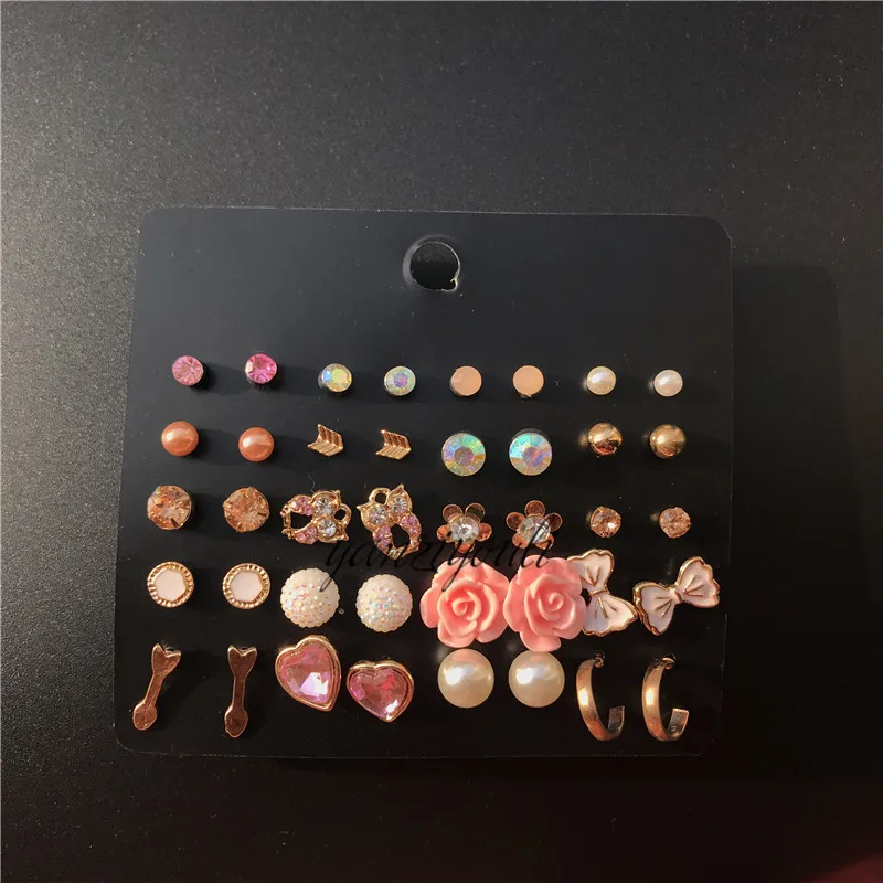 20 пар/комплект женские серьги-гвоздики | Украшения и аксессуары