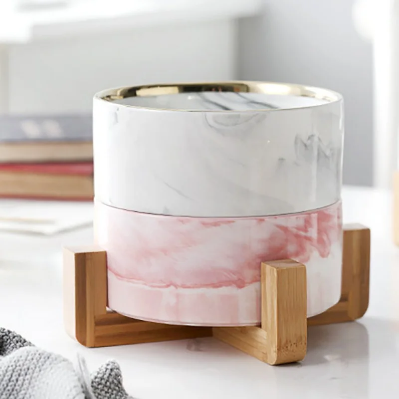 28 унций Салатница Западная фруктовая миска для десерта бамбуковая полка чаша