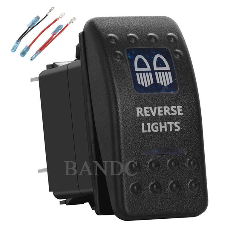 

REVERSE LIGHTS 5Pins On-Off SPST Blue Led Toggle Switch for ARB/Carling/NARVA 4x4 Style，12V 20A 24V 10A，Jumper Wires