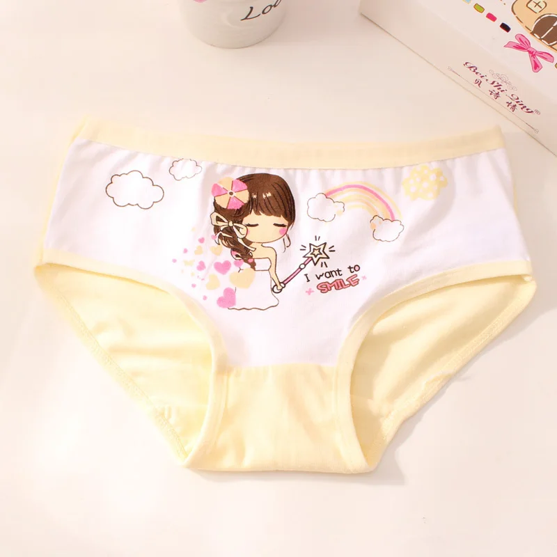 

4 Pcs/lot Kids Girls Underwear Children Cotton Triangle Print Panties Cartoon Briefs Princess Child Underwear Comfortable