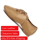 Профессиональная обувь для джазовых танцев из коровьей кожи для взрослых, замшевая подошва, черные балетные туфли для танцев, кроссовки на шнуровке, большая скидка