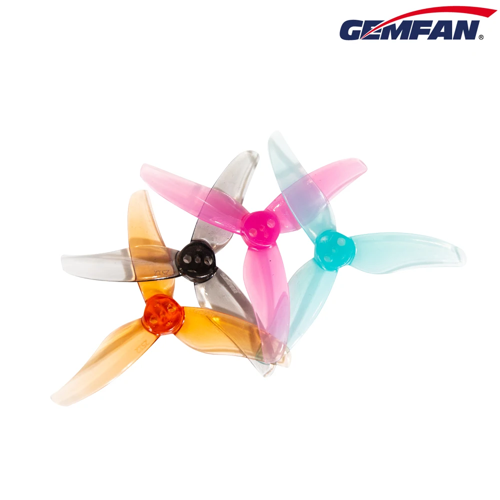 Gemfan 2512 2 5 дюймов 3 лезвия легкий прочный пропеллер 1 мм для 1103 1104 RC FPV гоночный