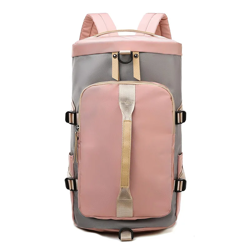 

Women Backpack With Shoe Pouch Travel Bag Large Capacity Hand Duffle Bag Shoulder Strap Gym Bag Durable Unisex Luggage Bag