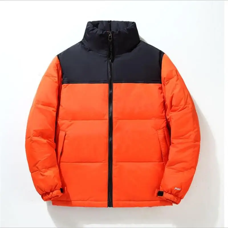 

Winter Jacket Men Parkas Thicken Warm Coat Mens Stand Collar Jackets Patchwork Color Parka Coat Women Fashion New Streetwear
