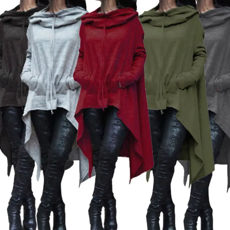 Женское Повседневное платье с длинным рукавом и капюшоном | Женская одежда