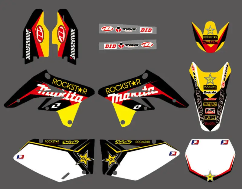 Графические и Фоновые наклейки Стикеры для SUZUKI RMZ250 RM Z250 2007 2008 2009 RMZ Z 250|Наклейки