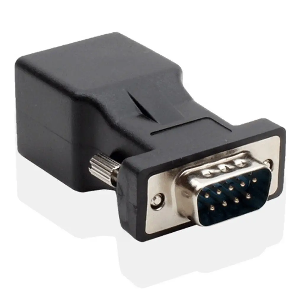 RJ45 к RS232 DB9 9-контактный последовательный порт папа Cat5e/ 6 Ethernet адаптер | Компьютеры