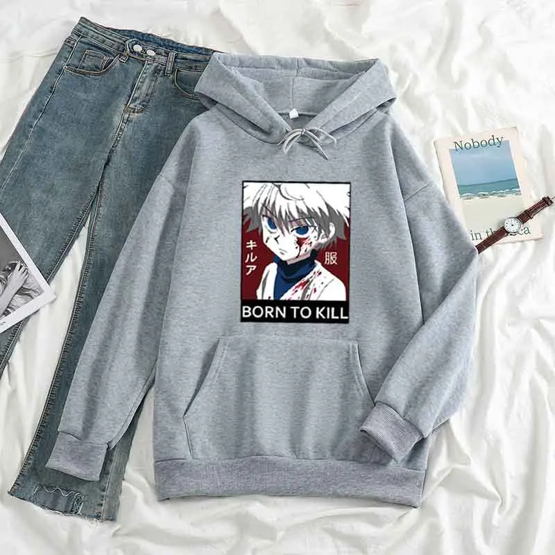 

Hunter X Hunter Killua Leorio Kurapika Gon Hisoka Pullover Hoodie Streetswear Harajuku Anime Loose Hooded Tops Drop Ship