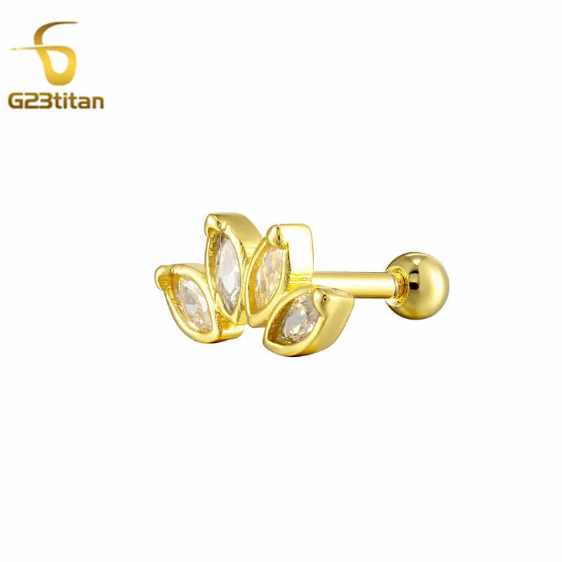 Серьги-гвоздики из хирургической стали с фианитами 1 шт. | Украшения и аксессуары