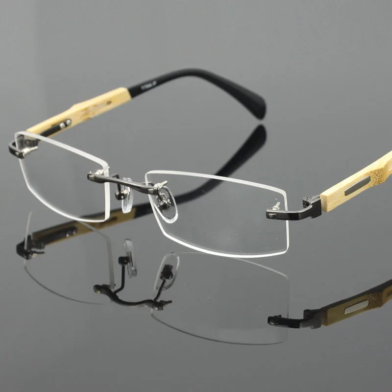 Zerosun Bambaoo очки без оправы оправа для мужчин по рецепту близорукости