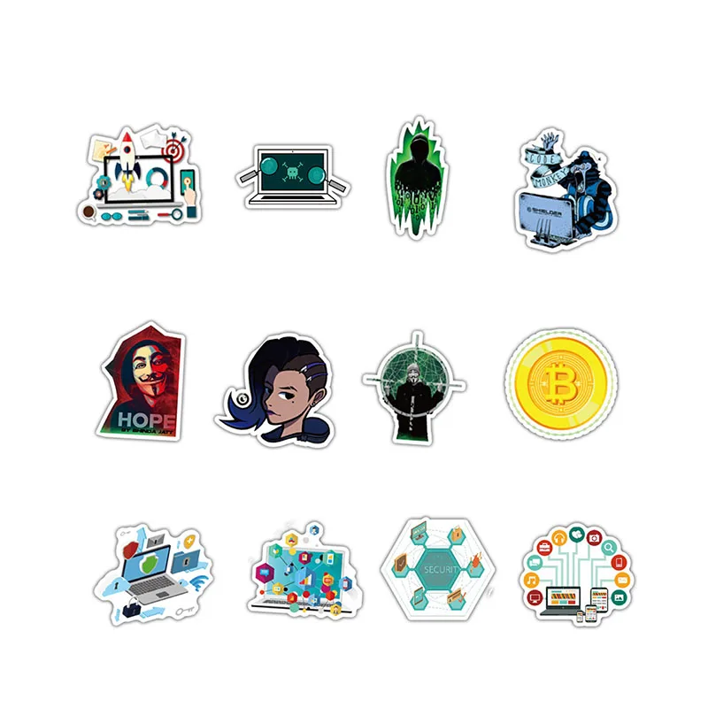 10/50 шт/набор хакеров программирования Язык Интернет загрузка программного