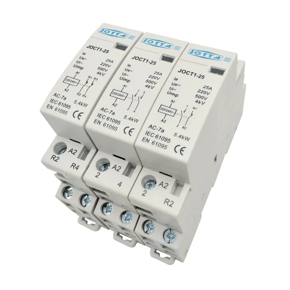 Американская классификация проводов 2р 16A/20A/25A 220 V/230 V 50/60HZ din rail AC контактор для дома 1NO 1NC/2NO/2NC